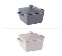 Table Passion - Mini cocotte carré 13 cm en grès (lot de 2)