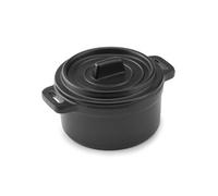 Mini Cocotte Mélamine Noire avec Couvercle Ø 10 à 14 cm