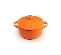 Mini cocotte orange double poignée avec couvercle HobbyCook