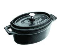 IBILI - Mini cocotte ovale noire, 15 x 10 x 6 cm, Fonte, Compatible avec l’induction