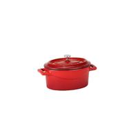 Casserole ovale "Slowcook" de la marque Agnelli, en fonte, avec 2 poignées, d'une capacité de 0,4 litre