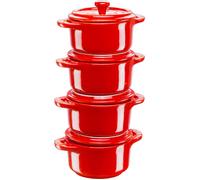 Set de Mini Cocotte. 4 pcs (x4 Mini Cocotte 10 cm). Cerise Cerise G