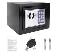 Mini coffre-fort électrique, capacité 4,5 litres. Serrure numérique avec e secours. À fixer au mur. Idéal pour la maison et le bureau. Pour l'argent, les bijoux, les documents, les médicaments