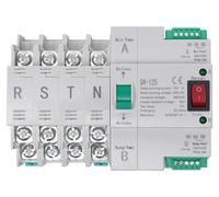 Mini-commutateur de transfert automatique - Commutateur de réseau pour deux alimentations - 4 pôles 100 A - 220 V - 50/60 Hz - Tension d'isolation 690 V