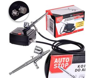 Mini-compresseur arographe silencieux avec atomiseur et START-STOP Technic TC-100AK