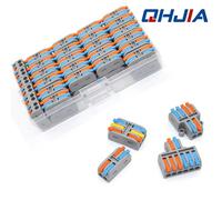 Mini connecteur de fil universel en boîte rapide, câble de câblage de lampe Compact, Terminal conducteur enfichable électrique, séparateur Compact M2-2BOX 50PCS