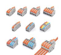 Mini connecteurs de câbles à câblage rapide, séparateur Compact universel, conducteurs électriques, bornier domestique enfichable, 10/30/50 pièces M2-2