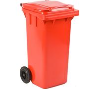 Mini conteneur 120 litres, couleur:rouge