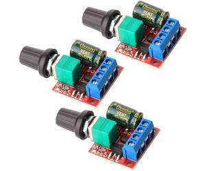 Mini contrôleur de vitesse PWM pour moteur à courant continu, Module de commutation réglable de vitesse DC 5V-35V 5A, régulateur de tension Variable 6V 12V 24V 3 pièces 3pcs