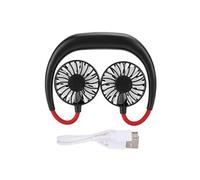 Mini cou ventilateur suspendu sans lame USB Rechargeable (Black)