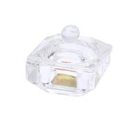 Mini Coupelle à Ongles en Verre Cristal avec Couvercle, Lot de 2