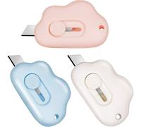 Mini couteaux utilitaires en forme de nuage, outil de coupe multi-usages avec longueur de lame réglable pour une découpe précise