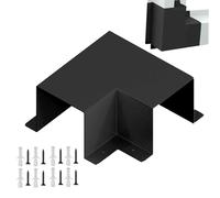 Mini couvercle de ligne divisée de 4 pouces, coude plat à 90 degrés pour climatiseur sans conduit, raccord coudé décoratif en PVC blanc pour pompe à chaleur, kit de couverture de ligne AC centrale