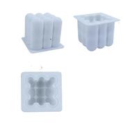 Mini Cube 3D à 15/6 cavités, moule à gâteau en Mousse, à bulles carrées en Silicone, à Dessert, ustensiles de cuisine, moule à bougie en plâtre(Burgundy)