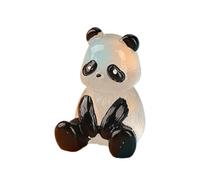 mini cute panda Resin Sculpture Exquisite Hand Painted Panda Statues | Tiny Panda Figurines Exquisite Hand-painted Resin Pandas Animals Figures for Fairy Garden Landscape Flower Pots