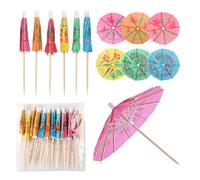 Mini -dents colorés pour décoration de fête | Parapluies pour boissons pour fête, barbecue, mariage, anniversaire, vacances, cupcakes, apéritifs, collation, sandwich