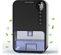 Mini déshumidificateur ZELURXX, silencieux et compact, avec réservoir d'eau de 1 100 ml, écran LED, capacité de 20 m², pour la maison, 23,8 x 13,5 x 37,2 cm, noir