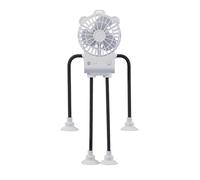 Mini Desk Fan - Durrable 3 Speed Blowers, Smmooth Surrface Robot Shape Cooling, Ensurre Secure Suction Cup Wind Maker, Primme Adjustable Airflow Tabletop Gear - For Office Travel Bedroom Camping
