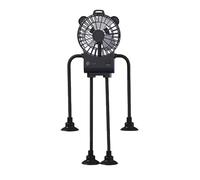 Mini Desk Fan - Durrable 3 Speed Blowers, Smmooth Surrface Robot Shape Cooling, Ensurre Secure Suction Cup Wind Maker, Primme Adjustable Airflow Tabletop Gear - For Office Travel Bedroom Camping