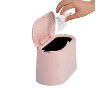 Mini Desk Trash Can - Countertop Waste Bin, Compact Office Lid Container | Small Waste Container - Tidy Disposal for Workspaces, Vanity Areas | Mini Countertop Bin with Covered Opening for Daily Clutt