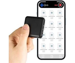 Mini dictaphone numérique 64 Go, enregistreur à reconnaissance vocale, capacité d'enregistrement de 160 heures, dictaphone magnétique avec réduction du bruit pour les réunions, les interviews, les con