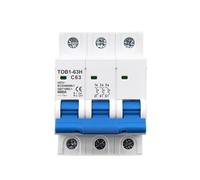 Mini-disjoncteur 50 Hz/60 Hz | Disjoncteur 3P AC TOB1-63H Type C 230/400V ~ 3A 6A 10A 16A 20A 25A 32A 40A 50A 63A(3P 32A)