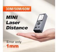 Mini distancemètre numérique, dispositif de mesure de construction de ruban, outil de test de règle, télémètre à roulette, ruban à mesurer, 30m, 50m, 60m 60M--Electron Angle