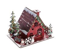 Mini DIY Puzzle Funny Home Decor | Christmas Village Vintage | Christmas Houses Building Toys For Kids Family Indoor Table Desk Fireplace Office Winter Party Adults