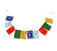 Mini Drapeaux de Prière Tibétains Drapeaux traditionnels faits main en 5 | Affirmation du Cheval du vent pour , , Garçons, Filles, Collègues, Anniversaires,
