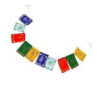 Mini Drapeaux de Prière Tibétains,Petits drapeaux traditionnels aux 5 couleurs des éléments,Affirmation du Cheval du vent - pour famille, amis, fille, anniversaire, fête, maison, voyage