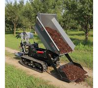 Mini-dumper chenillé hydraulique industriel, petit transporteur chenillé pour l'ingénierie de construction