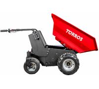 Mini dumper électrique 220l 500kg 4 roues benne basculante motorisée avec batterie 48V / 20Ah Torros MED501H