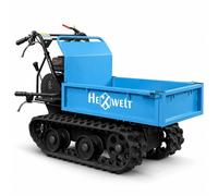 Mini dumper sur chenilles HEXWELT HW-WSGS-300, charge 300 kg, moteur Loncin 5,6 ch, benne basculante