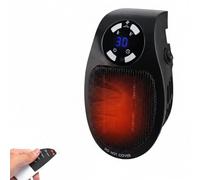 Mini Electric Heater, Fancysky 500W Petit Chauffage d'appoint, Portable Heater, Chauffage Soufflant Mini, Protection Contre Surchauffe (Noir)