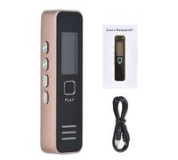 Mini enregistreur vocal audio numérique professionnel prend en charge la lecture du son avec le stylet d'enregistrement du haut-parleur, noir