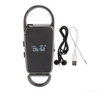 Mini enregistreur vocal numérique noir, appareil professionnel à activation sonore avec longue autonomie et son stéréo HD, compatible avec une