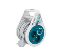 - Mini enrouleur 2 prises P+T + 2 USB - 7m - Bleu