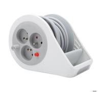Mini enrouleur 3 Prises, câble 7 m Watt&Co