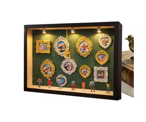 Mini Ensemble d'affichage Diorama - Kit de scène Compact, Module de Cadre d' décoratif, Panneau d'accent de pièce Artistique | Etagère Murale Ornement Installation pour Femmes Hommes Adolescents