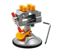Mini étau de table avec base ventouse, élastique rotatif à 360 ° pour la fabrication de bijoux, de modélisme, pince en alliage d'aluminium rouge ou jaune (avec vis)