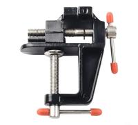 Mini étau d'établi en aluminium avec vis en acier, pince de table d'ouverture de mâchoire de 23 mm pour le travail du bois, la fabrication de bijoux, l'électronique et les loisirs créatifs, noir