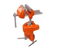 Mini Étau, Orange | Mâchoires Métalliques Texturées, Étau avec Rotule, Réglable, Outillage, pour Modélisme, Atelier, Modélistes, Bricoleurs