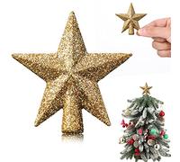 Mini étoile de Sapin de Noël pour la Saint-Valentin - Décoration pour fête de Noël (6 cm, Or pailleté)