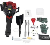 Mini-excavatrice pour jardin, 1900W, 52cc, moteur à essence 2 temps, pour plantations et travaux de jardinage, 6500 tr/min, refroidissement par air, foreuse multifonctionnelle, manuelle, pour travaux 