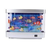 Mini Fausse Lampe d'Aquarium - Veilleuse de Poisson en Mouvement pour Enfants et Bébés | Lampe Sensorielle Deco Aquarium avec Alimentation USB