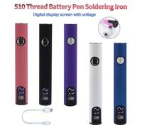 Mini fer à souder portable, sans embout de fer à souder, stylo à souder sans fil, interface filetage 510, tension réglable, chauffe rapidement, avec écran d'affichage numérique, charge rapide Type-C -