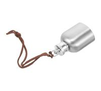 Mini Flasque Ovale en Acier Inoxydable, Étanche, Portable | Argenté, Surface Polie et Lisse, pour Vodka et Liqueur, Usage Extérieur, Camping et Randonnée