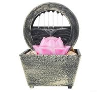 Mini fontaine à eau d'intérieur, ornements créatifs, fonctionne avec piles/USB, décoration de table (A)