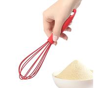 Mini fouet en silicone - Résistant à la chaleur - Petit fouet à œufs pour la cuisine, mélangeur portatif anti-adhésif et sûr, outil de fouet de cuisine | Parfait pour mélanger les œufs, les sauces, la