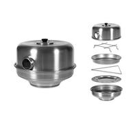 Mini-four - Pentole Agnelli - Coalfornoocchio35 - Aluminium - Couleur Argent - Brûleur inclus